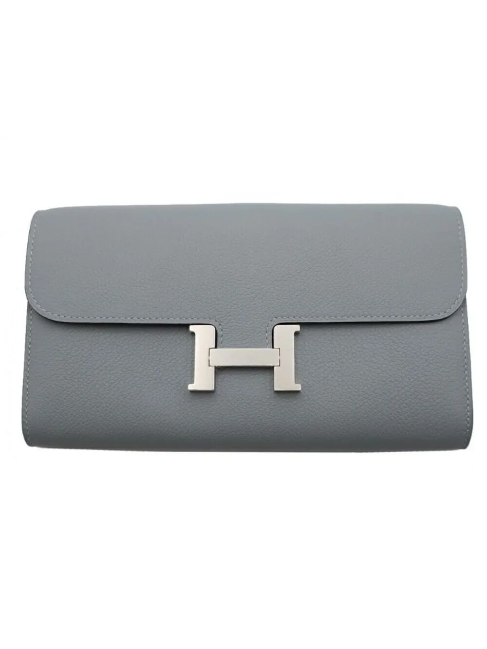 Hermes Heaven Constance To Go Gris Perle Silver Wallet Pouch Ever Color Leather